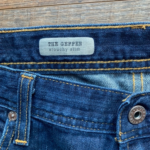 AG Adriano Goldschmied Men's Size 38 The Geffen Slouchy Slim Dark Wash Jeans - Picture 8 of 9